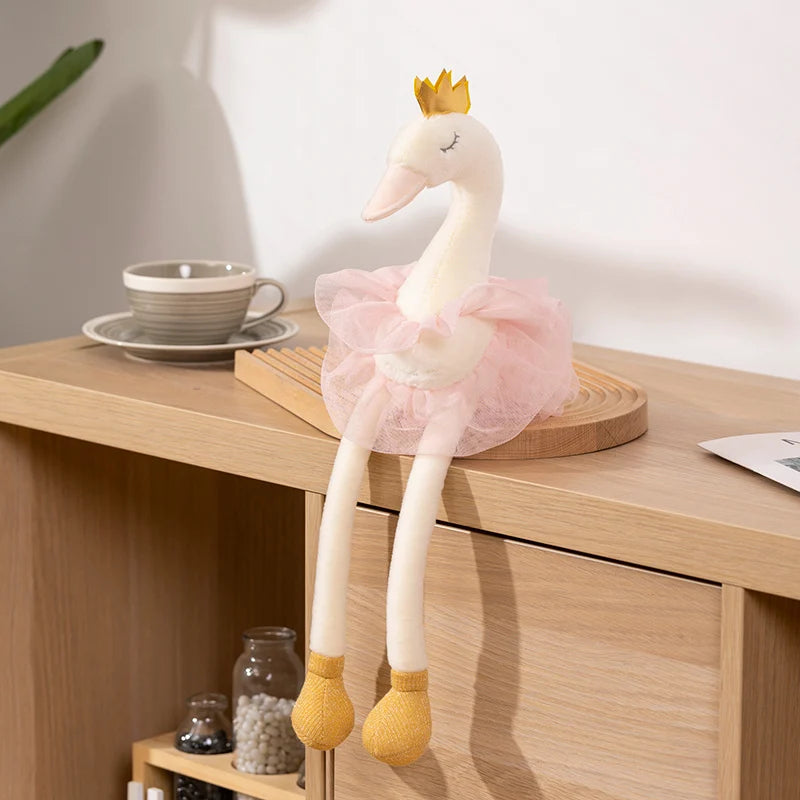 cisne de pelúcia rosa