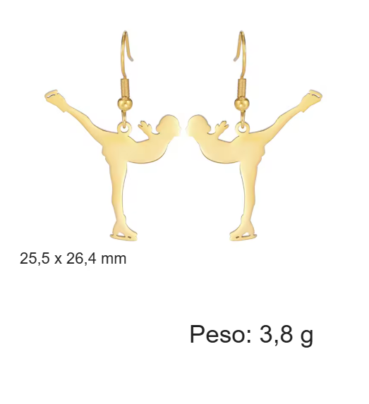 Brinco Bailarina Gota em Aço Inoxidável