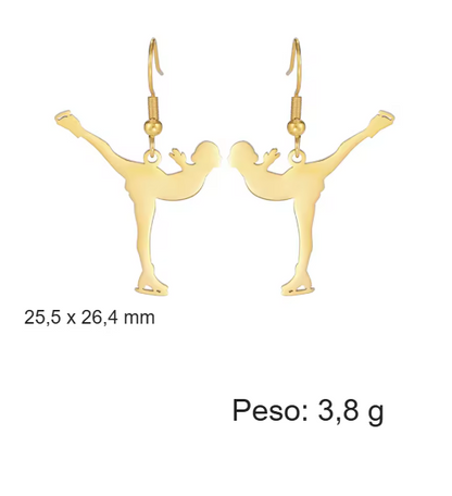 Brinco Bailarina Gota em Aço Inoxidável