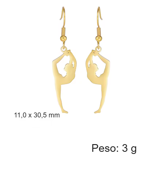 Brinco Bailarina Gota em Aço Inoxidável