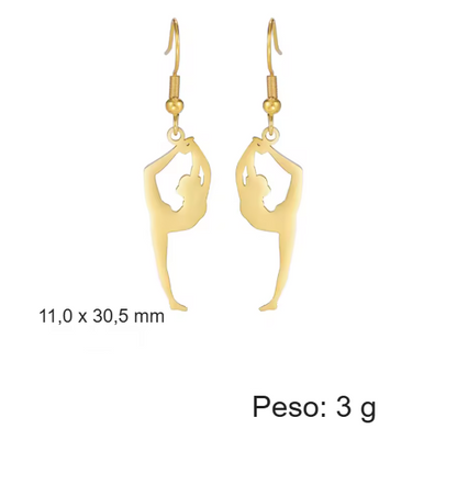 Brinco Bailarina Gota em Aço Inoxidável