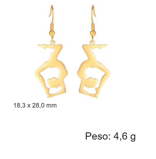 Brinco Bailarina Gota em Aço Inoxidável