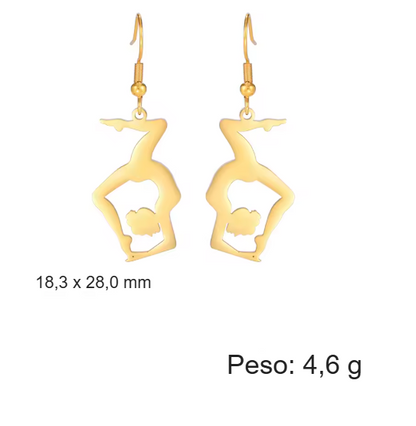 Brinco Bailarina Gota em Aço Inoxidável