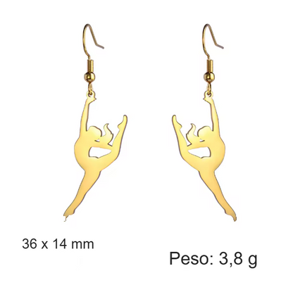 Brinco Bailarina Gota em Aço Inoxidável