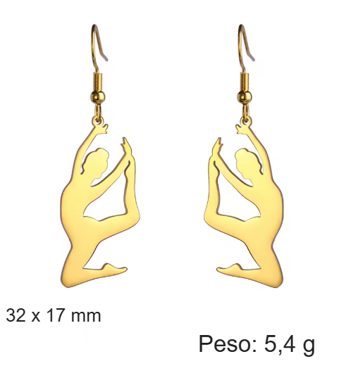 Brinco Bailarina Gota em Aço Inoxidável