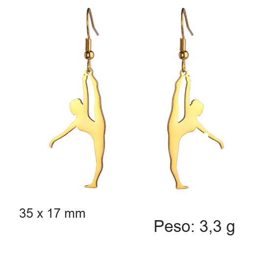 Brinco Bailarina Gota em Aço Inoxidável