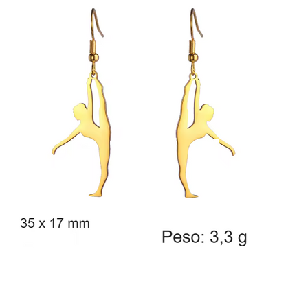 Brinco Bailarina Gota em Aço Inoxidável