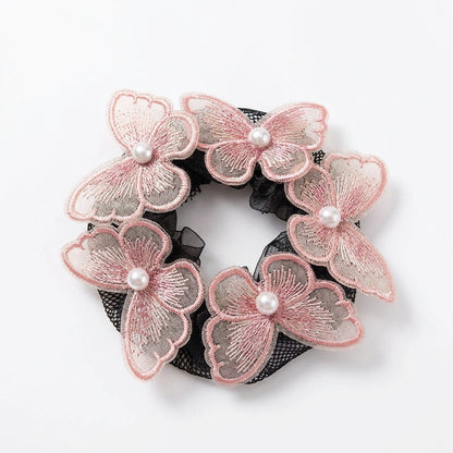 Redinha de Coque com Borboleta e Pérolas - foto 12 - Bedance
