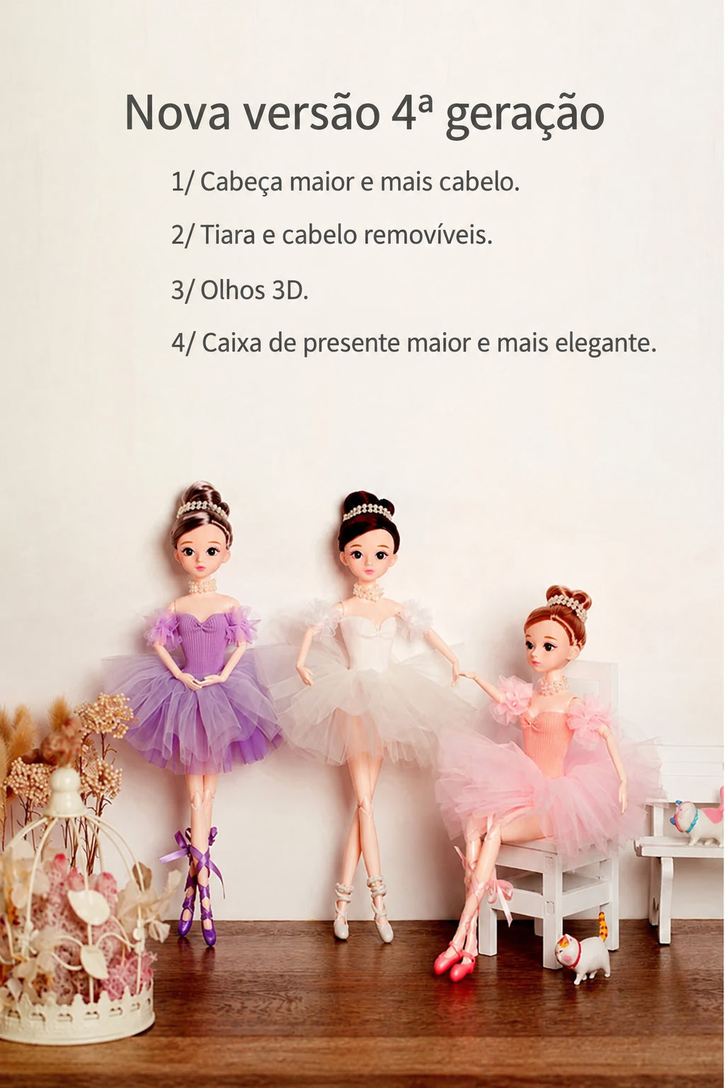Boneca Bailarina Articulada 30 cm - foto 9 - Bedance