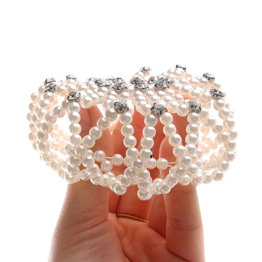 Redinha de Coque de Crochê com Pérolas - foto 4 - Bedance