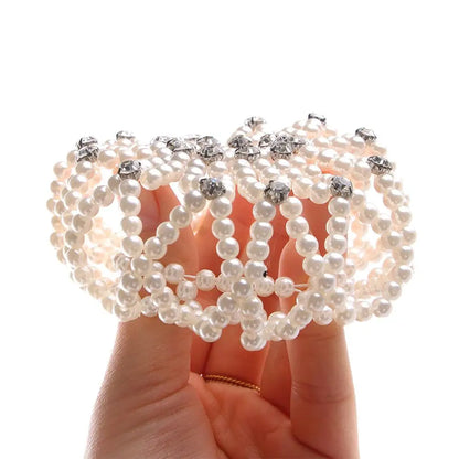 Redinha de Coque de Crochê com Pérolas - foto 4 - Bedance