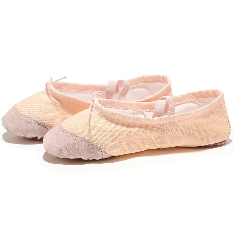 Sapatilha de Ballet Infantil em Lona com Meia Sola