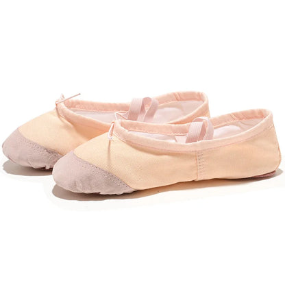 Sapatilha de Ballet Infantil em Lona com Meia Sola