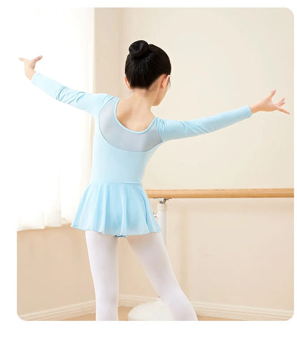 Collant Infantil Manga Longa com Tule - foto 17 - Bedance