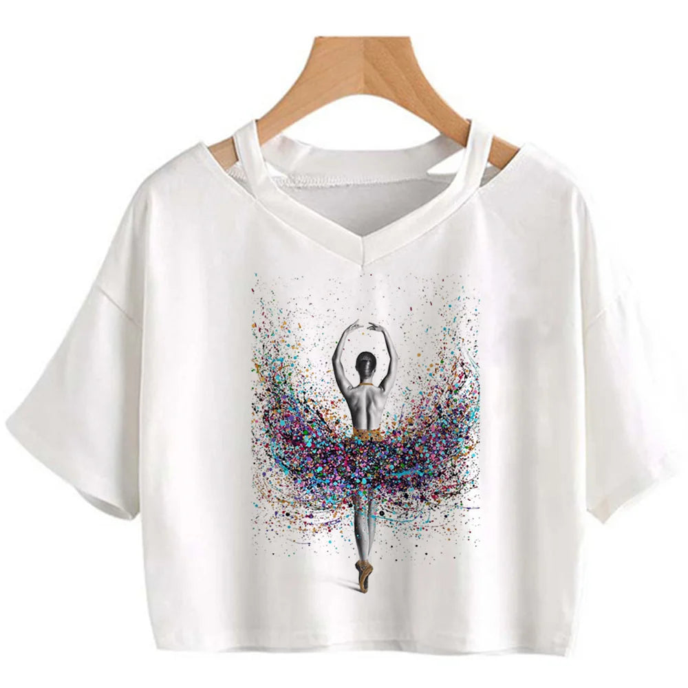 Camiseta Feminina Estampa Bailarina - foto 7 - Bedance