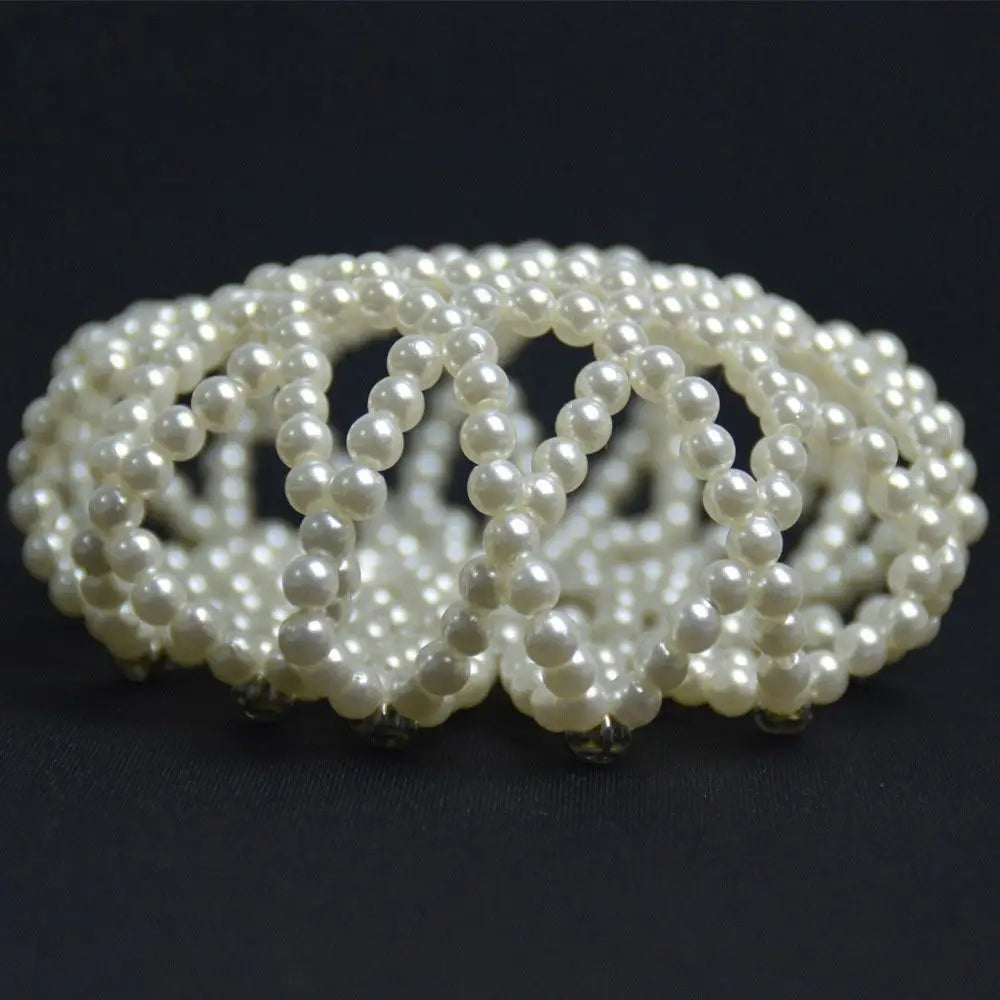 Redinha de Coque de Crochê com Pérolas - foto 3 - Bedance