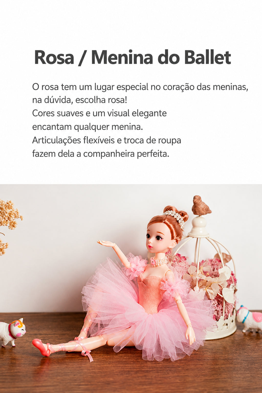 Boneca Bailarina Articulada 30 cm - foto 17 - Bedance