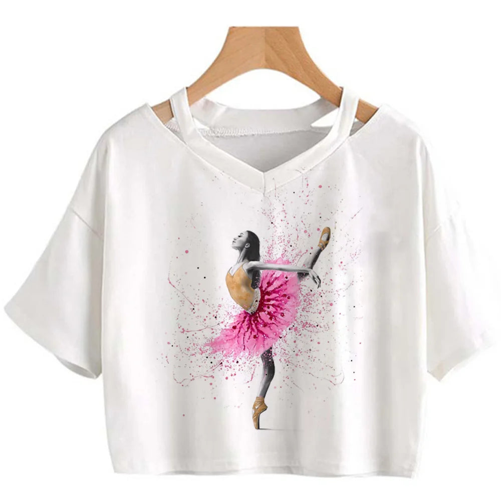Camiseta Feminina Estampa Bailarina - foto 6 - Bedance
