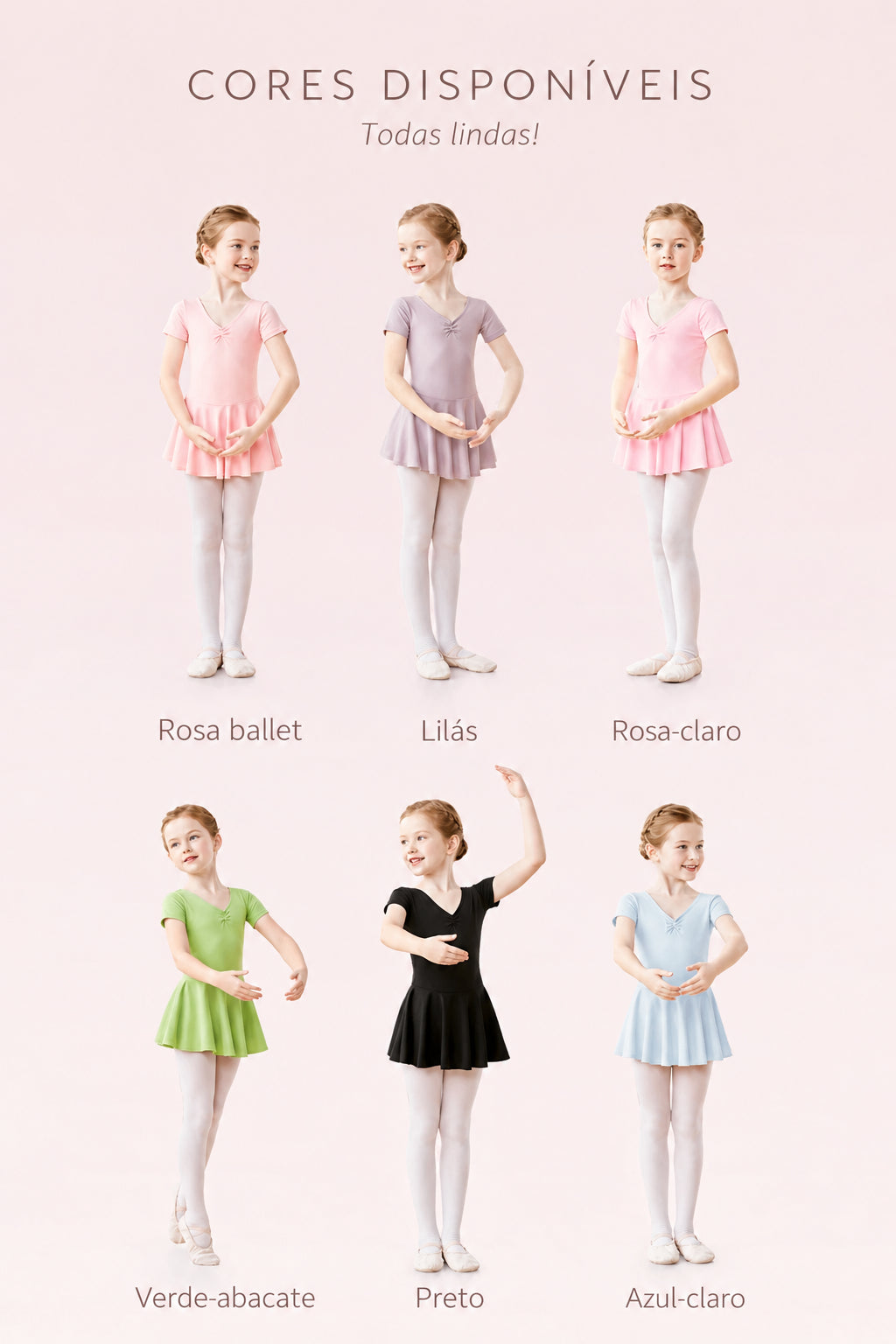 Collant Infantil com Saia de Tule - foto 11 - Bedance