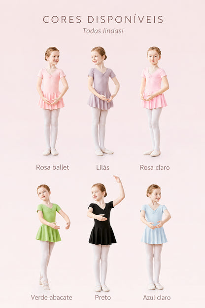 Collant Infantil com Saia de Tule - foto 11 - Bedance