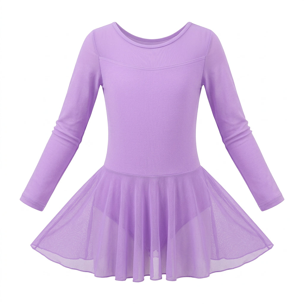 Collant Infantil Manga Longa com Tule - foto 23 - Bedance