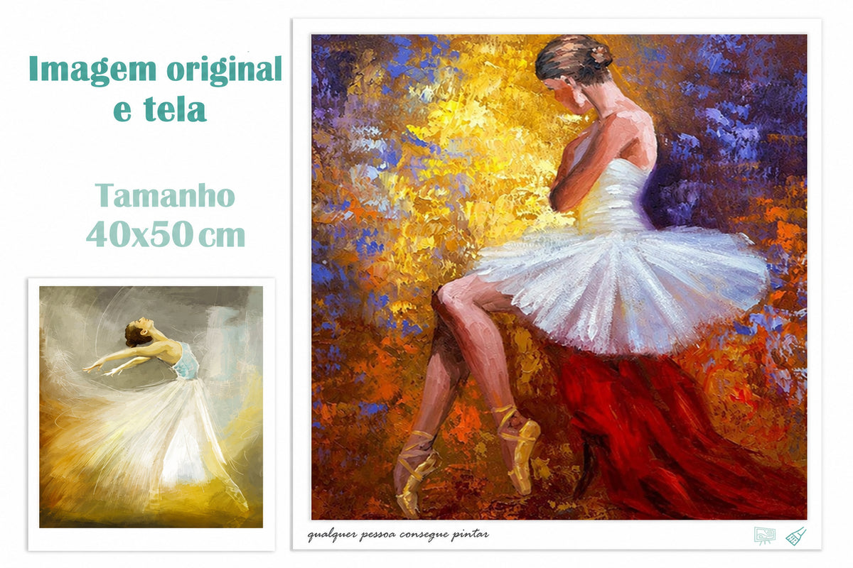 Kit Pintura por Números Bailarina - foto 3 - Bedance