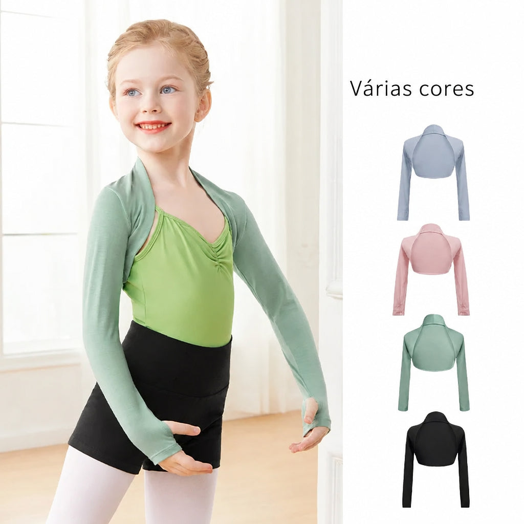 Bolero de Ballet Infantil Manga Longa - Bedance