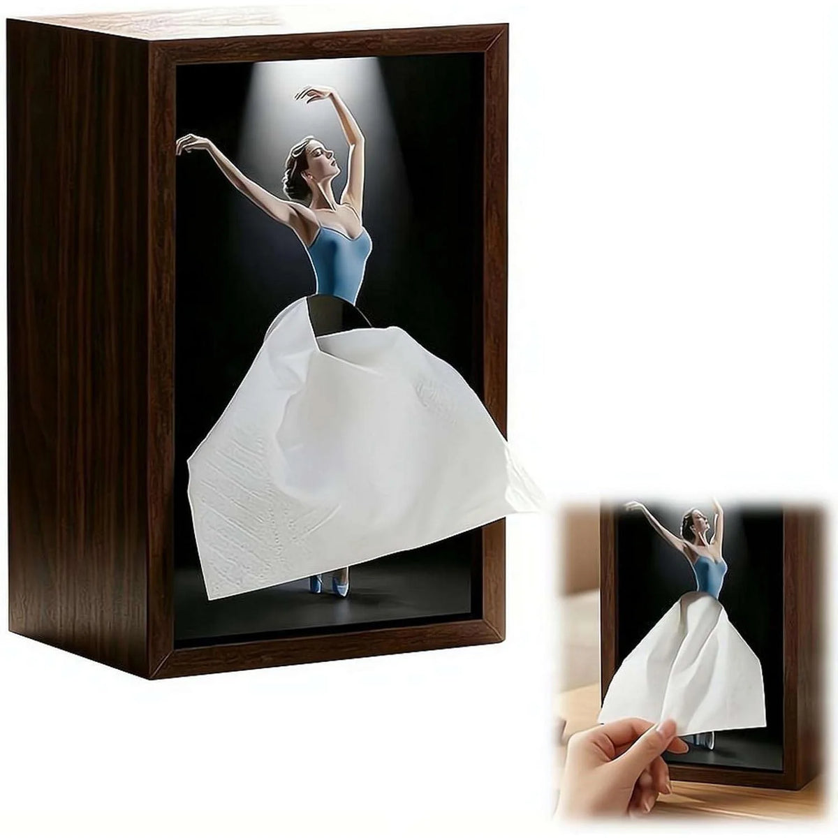 Porta-Lenços de Madeira Bailarina com Saia de Papel - foto 21 - Bedance