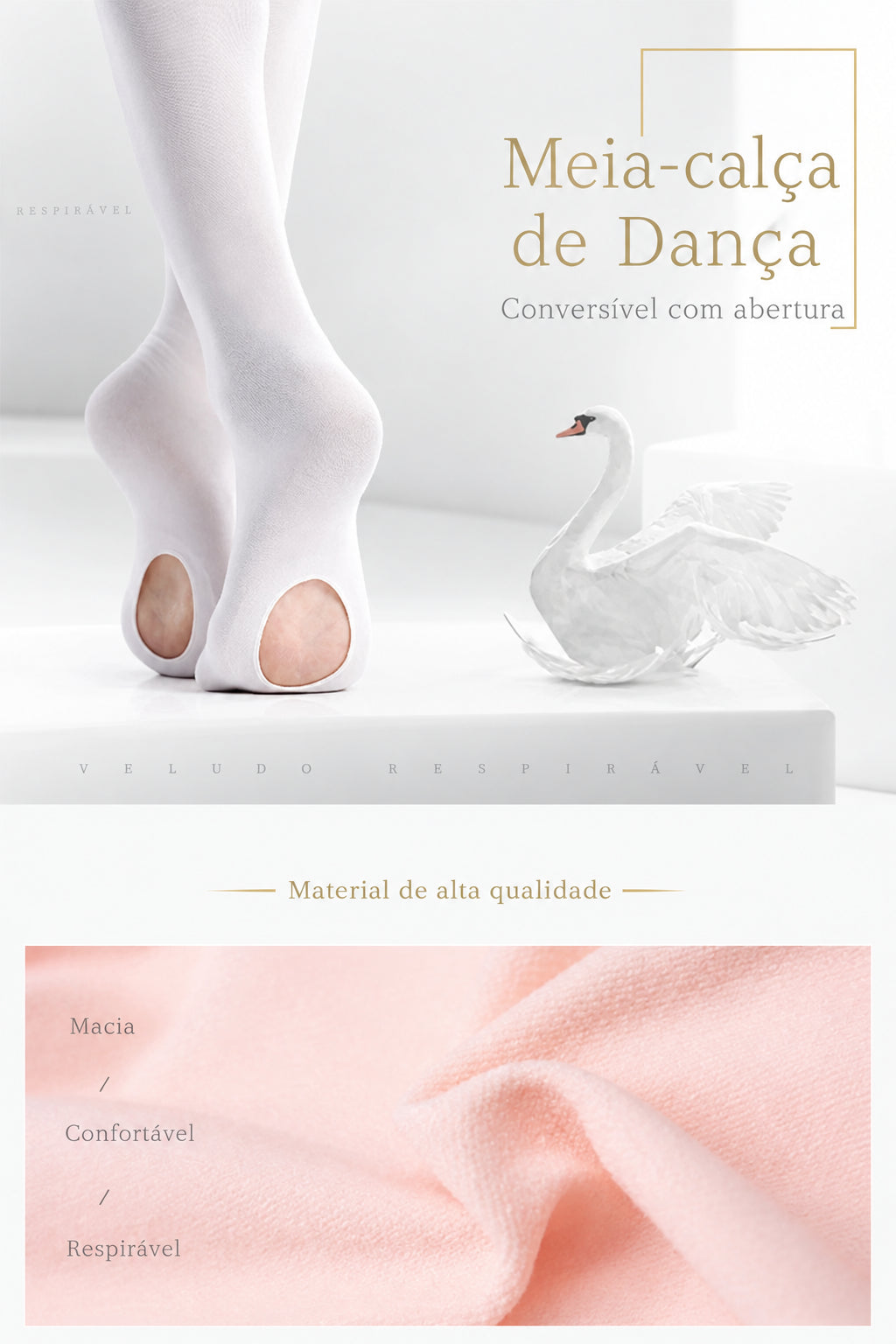 Meia-Calça de Ballet Conversível 60D - foto 7 - Bedance