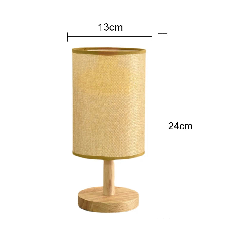 Luminária de Mesa com Base de Bambu e Cúpula de Linho - foto 20 - Bedance