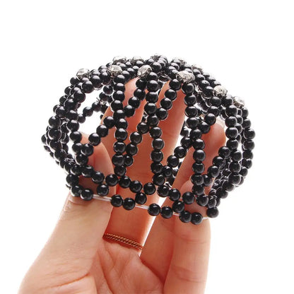Redinha de Coque de Crochê com Pérolas - foto 8 - Bedance