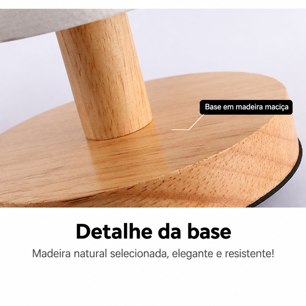 Luminária de Mesa com Base de Bambu e Cúpula de Linho - foto 17 - Bedance