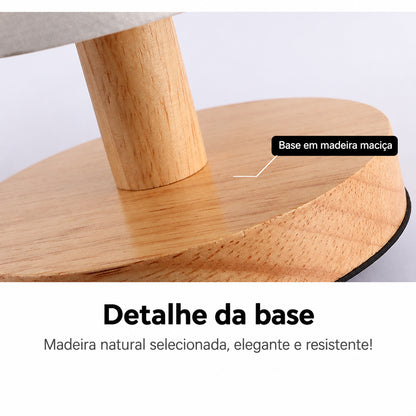 Luminária de Mesa com Base de Bambu e Cúpula de Linho - foto 17 - Bedance