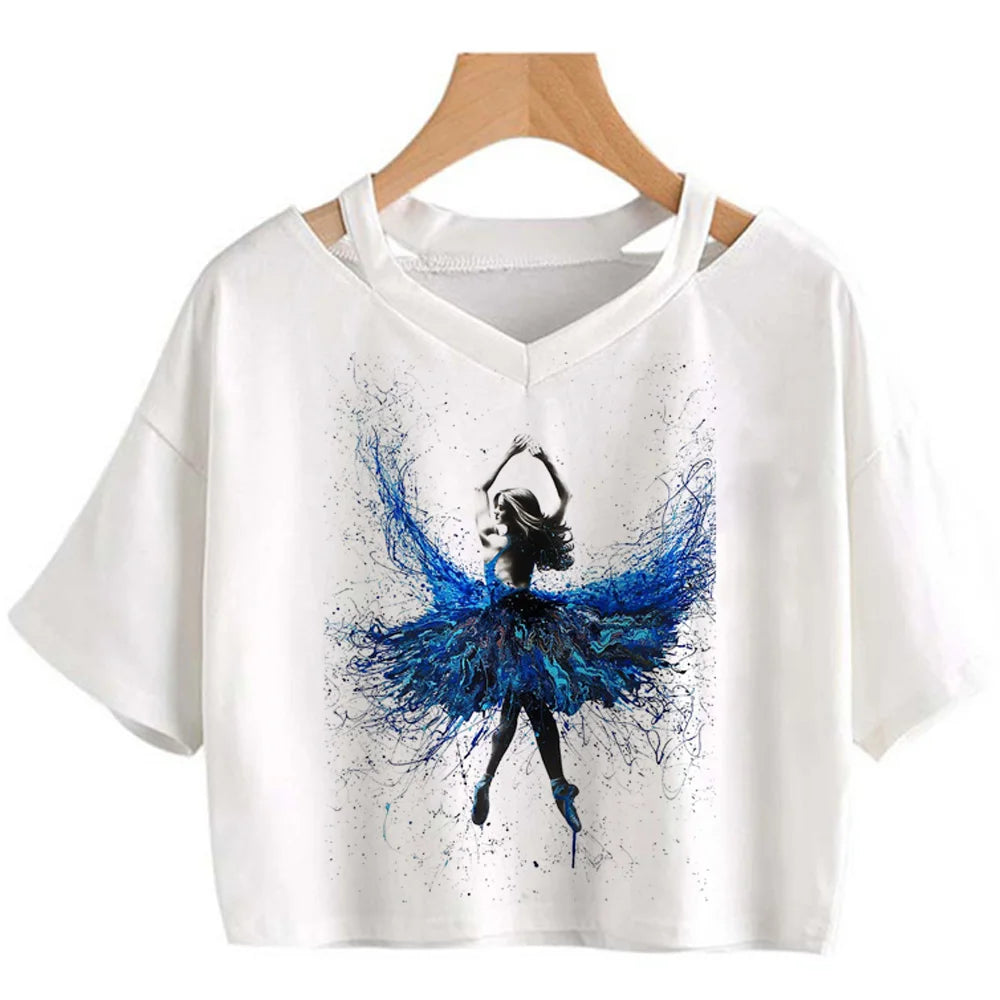 Camiseta Feminina Estampa Bailarina - foto 4 - Bedance