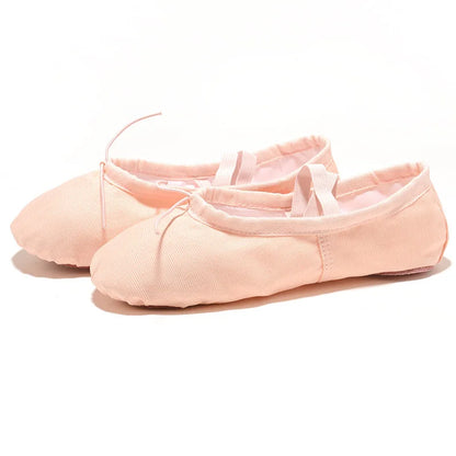 Sapatilha de Ballet Infantil em Lona com Meia Sola