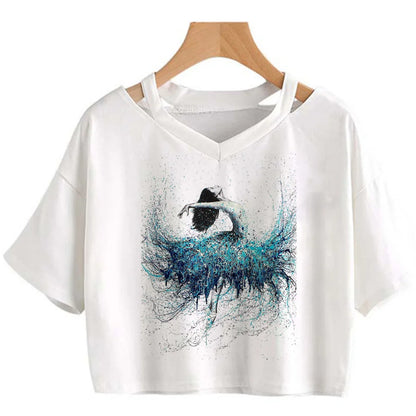 Camiseta Feminina Estampa Bailarina - foto 5 - Bedance