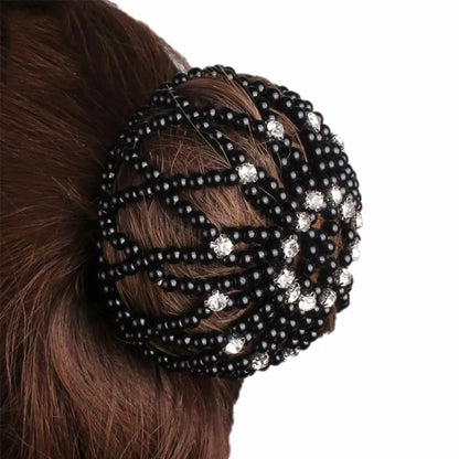 Redinha de Coque de Crochê com Pérolas - foto 6 - Bedance