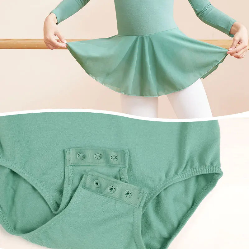 Collant Infantil Manga Longa com Tule - foto 6 - Bedance