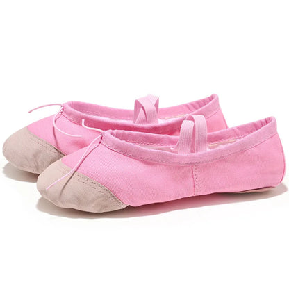 Sapatilha de Ballet Infantil em Lona com Meia Sola