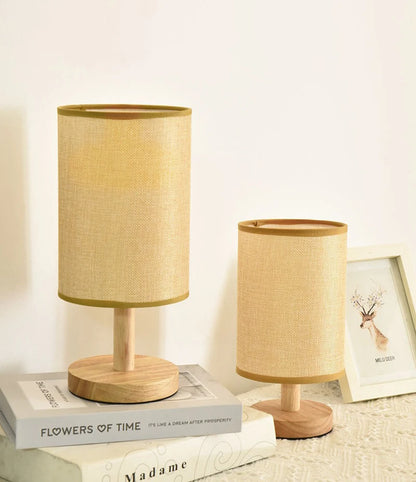 Luminária de Mesa com Base de Bambu e Cúpula de Linho - foto 7 - Bedance