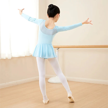 Collant Infantil Manga Longa com Tule - foto 4 - Bedance