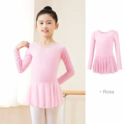 Collant Infantil Manga Longa com Tule - foto 20 - Bedance