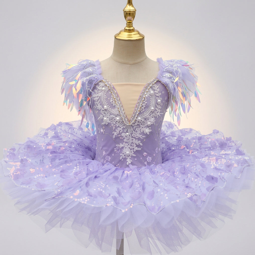 Vestido de Ballet com Paetês e Franjas nos Ombros - foto 7 - Bedance