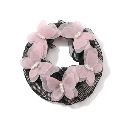 Redinha de Coque com Borboleta e Pérolas - foto 9 - Bedance