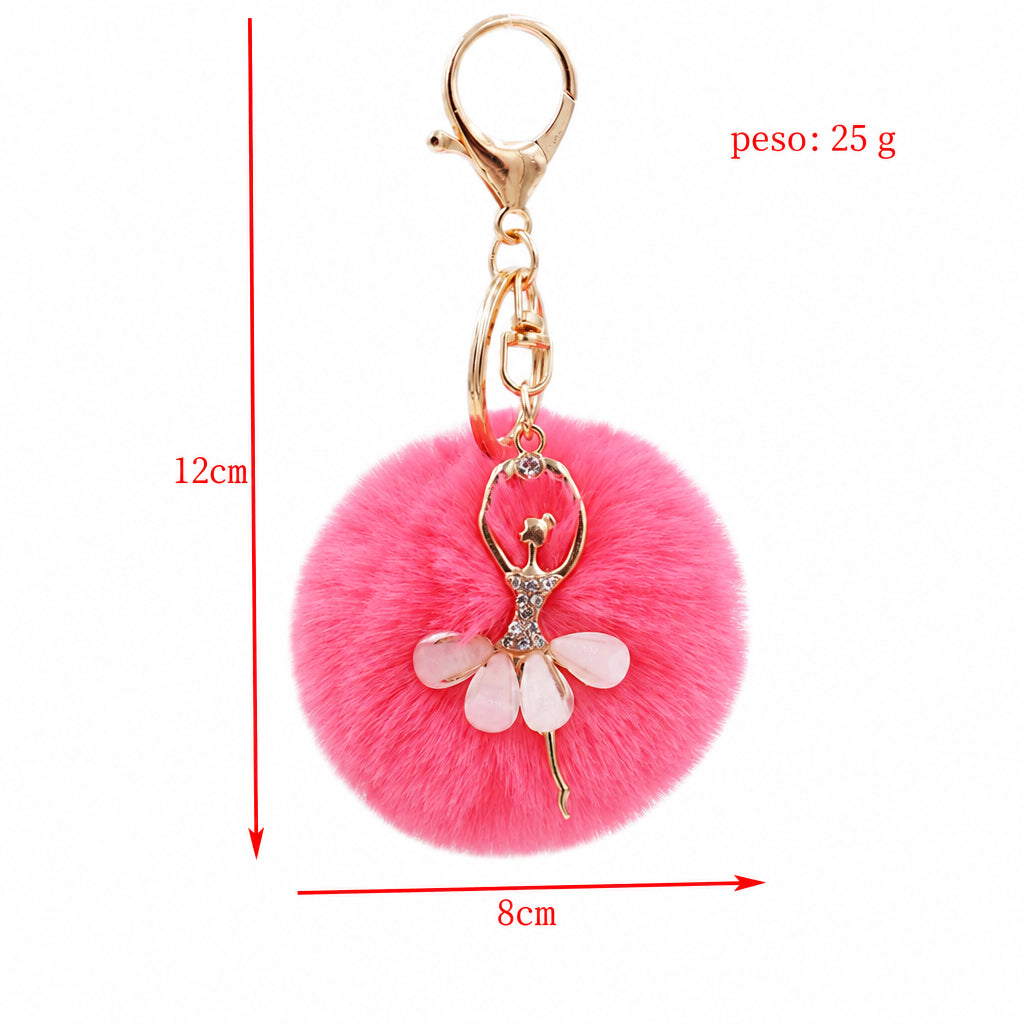 Chaveiro Bailarina com Strass e Pompom - foto 3 - Bedance