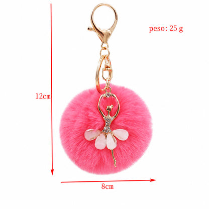 Chaveiro Bailarina com Strass e Pompom - foto 3 - Bedance