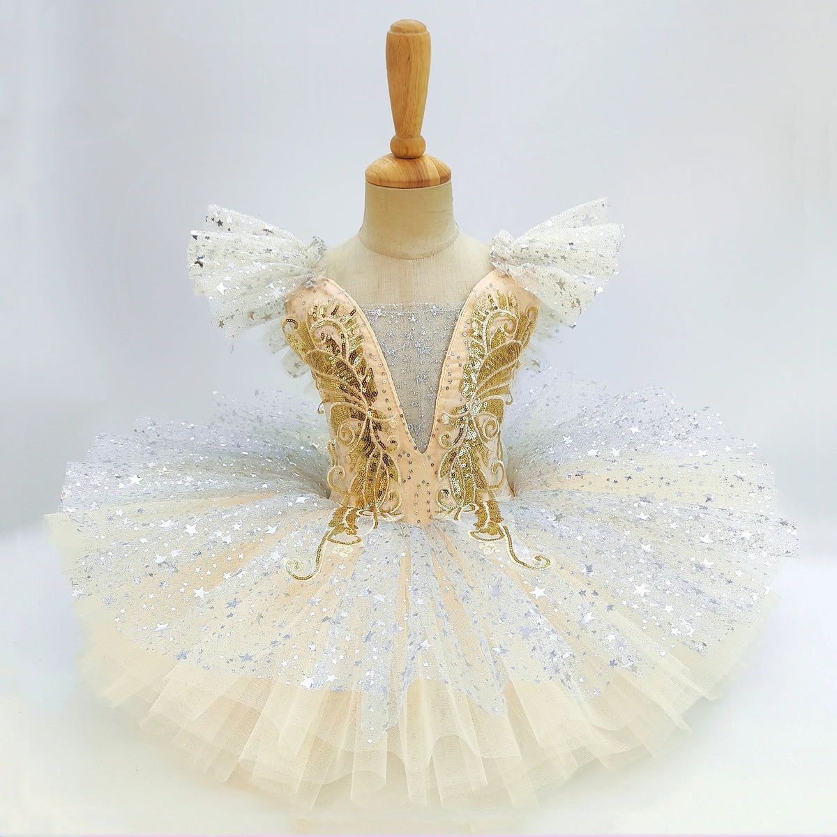 Vestido de Ballet Infantil com Corpete de Paetês - Bedance