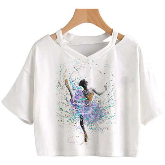 Camiseta Feminina Estampa Bailarina - Bedance