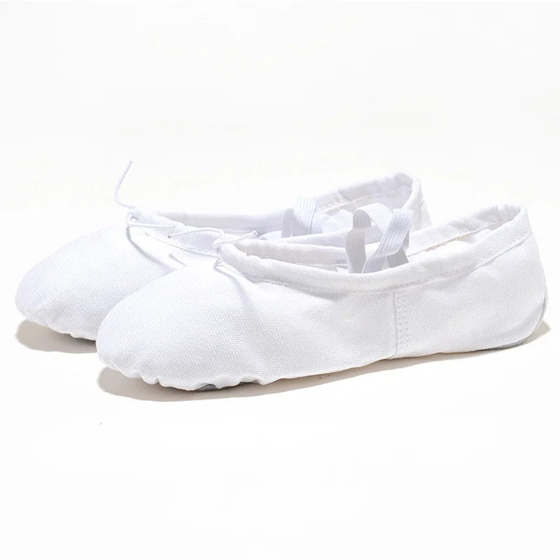 Sapatilha de Ballet Infantil em Lona com Meia Sola