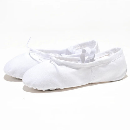 Sapatilha de Ballet Infantil em Lona com Meia Sola